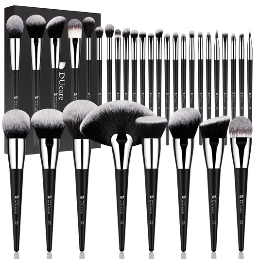 Makeup Brushes Set Professional 32Pcs Make up Brushes Premium Synthetic Kabuki Foundation Blending Face Powder Blush Concealers Eye Shadows